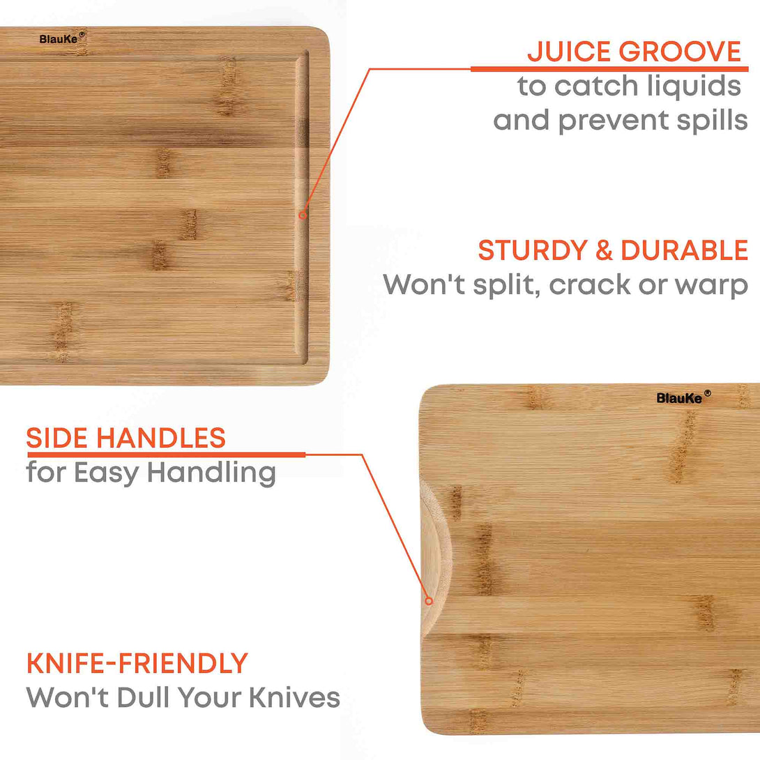 OAKSWARE 30 x 20 inch XXXL Bamboo Cutting Board, Kitchen Chopping Boards with Juice Groove for Meat, Cheese, Fruit & Vegetables- Alpine Bamboo