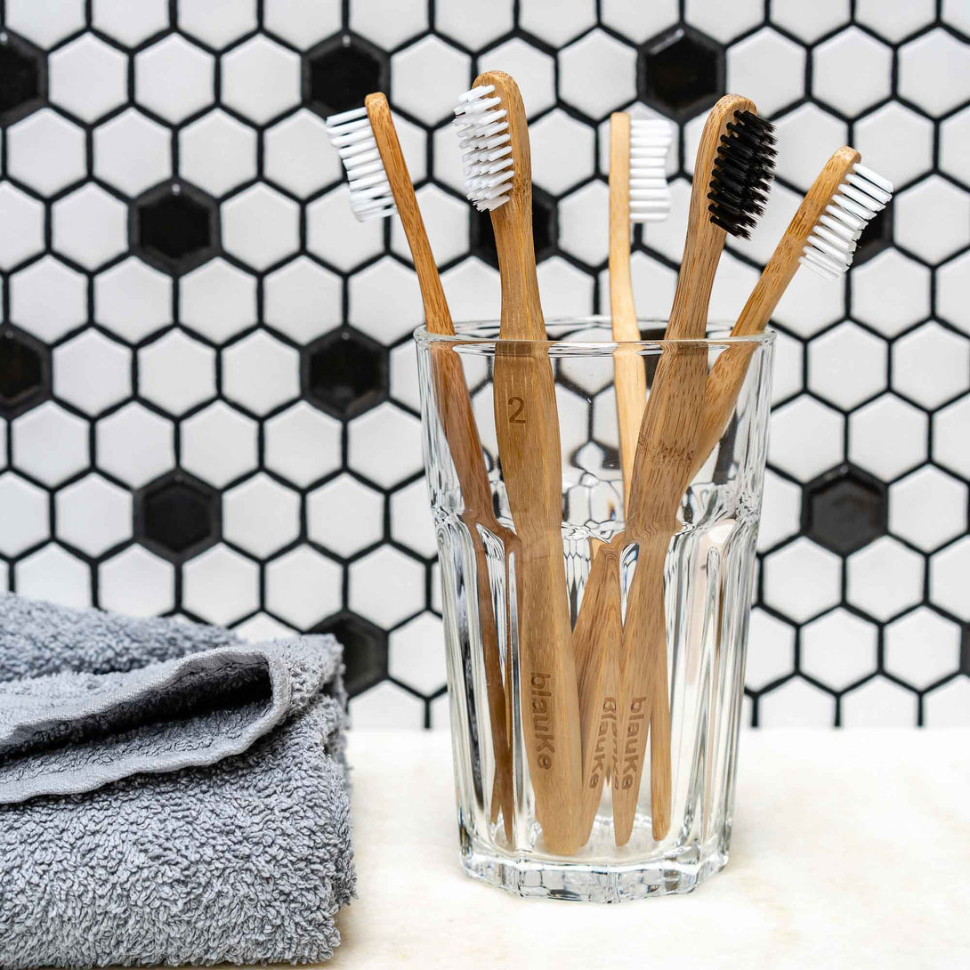 Bamboo Toothbrush Medium Bristles - Biodegradable Toothbrushes - Wooden Toothbrushes - Recyclable Toothbrushes - Bamboo Toothbrush Set-57