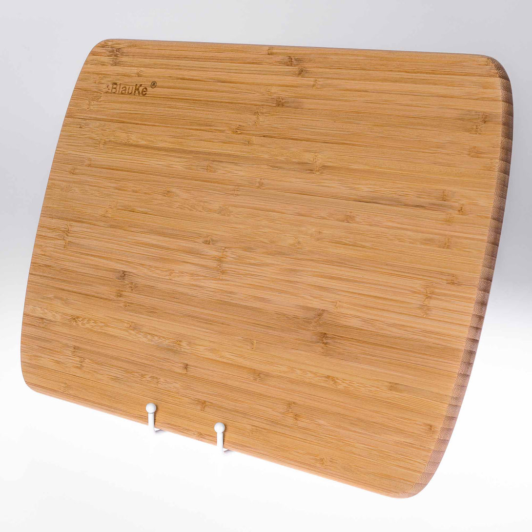 BlauKe Extra Large Bamboo Cutting Board - Wood Cutting Board for Meat, Cheese, Veggies - Wood Serving Tray - 17 x 12.5 inch