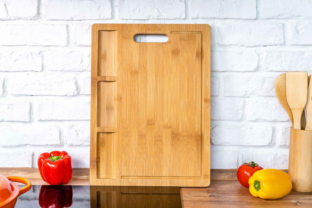 Extra Large Bamboo Cutting Board for Kitchen with Juice Groove - 17.5 x  13.5 x 0.75 inch
